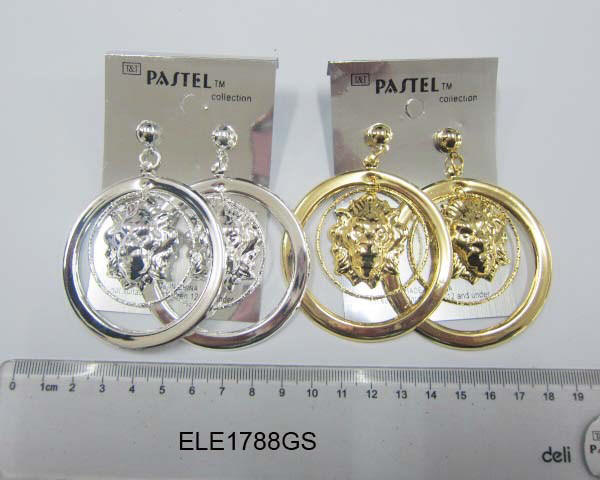 Lion Face Earrings