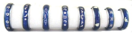 Assorted Designs Mood Rings, Mood Bands
