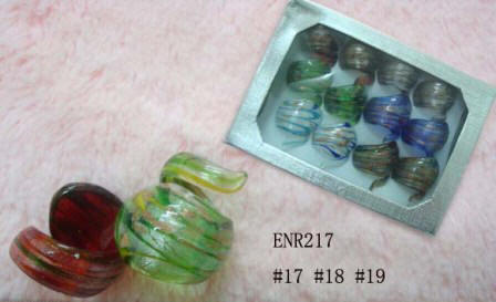 Murano Style Glass Rings