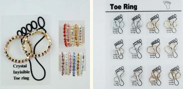 Sparkle Rhinestone Toe Rings