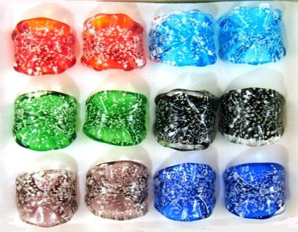 Glow in The Dark Glass Rings