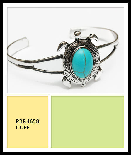 Turtle with Turquoise Cuff Bracelet