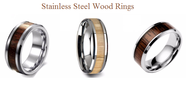 Stainless Steel Wood Rings