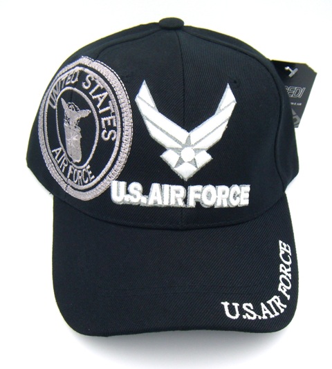 Black and White U.S. Air Force Baseball Caps