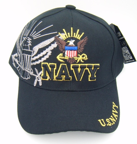 Black/Yellow U.S. Navy Baseball Caps
