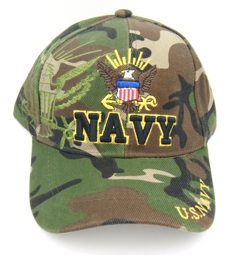 U.S. Dark Camouflage Navy Baseball Veteran Caps