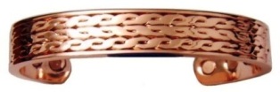 Heavy Wide Magnetic Copper Bangle