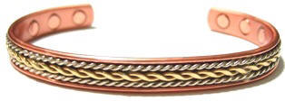 Golden Rope Magnetic Copper Bangle