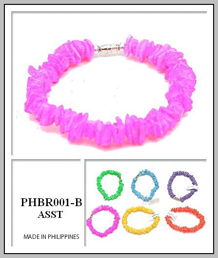 Bright Pastel Color Puka Shell Bracelets