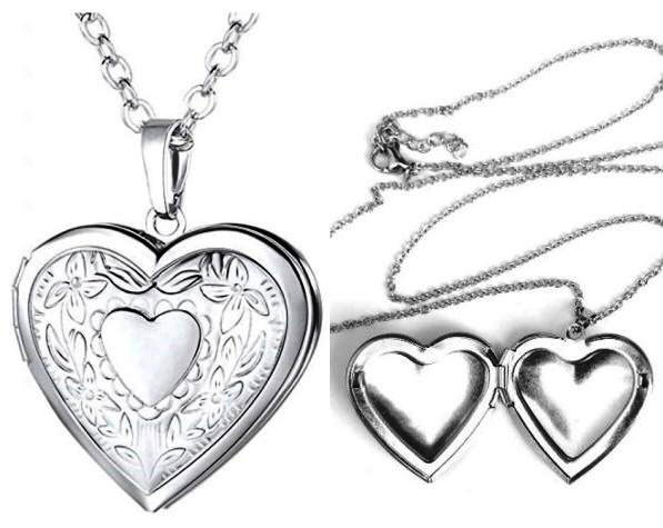 Heart Shaped Openable Photo Locket Pendant Jewellery For Women & Men