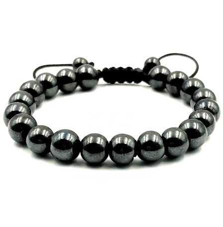 Dozen (12 PC.) 8mm Magnetic Hematite Bracelets One Size Fits All #HBR-50HM