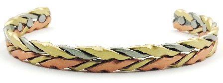 Braided Arrowheads Solid Copper Cuff Magnetic Bangle Bracelet #MBG045