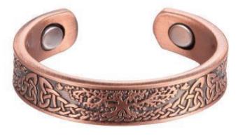 Tree of Life Solid Copper Magnetic Therapy Ring #MCR133