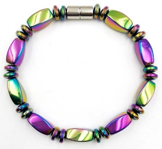 1 PC. Rainbow Magnetic Bracelet with Magnetic Clasp #MHB-00041