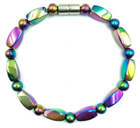 1 PC. Rainbow Magnetic Bracelet with Magnetic Clasp #MHB-0004