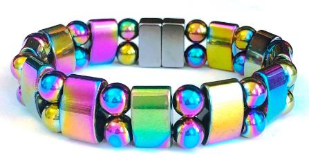 1 PC. Double Line Rainbow Magnetic Bracelet #MHB314