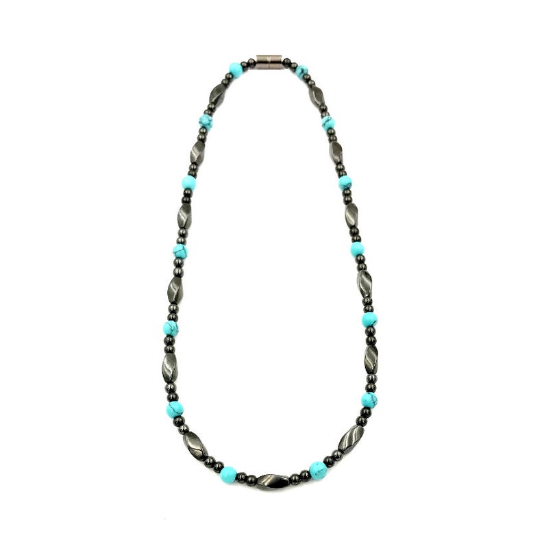 1 PC. 6mm Turquoise Magnetic Necklace #MN-0134