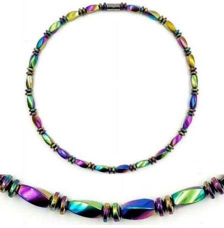 1 PC. Iridescent Rainbow Magnetic Necklace #MN-0117