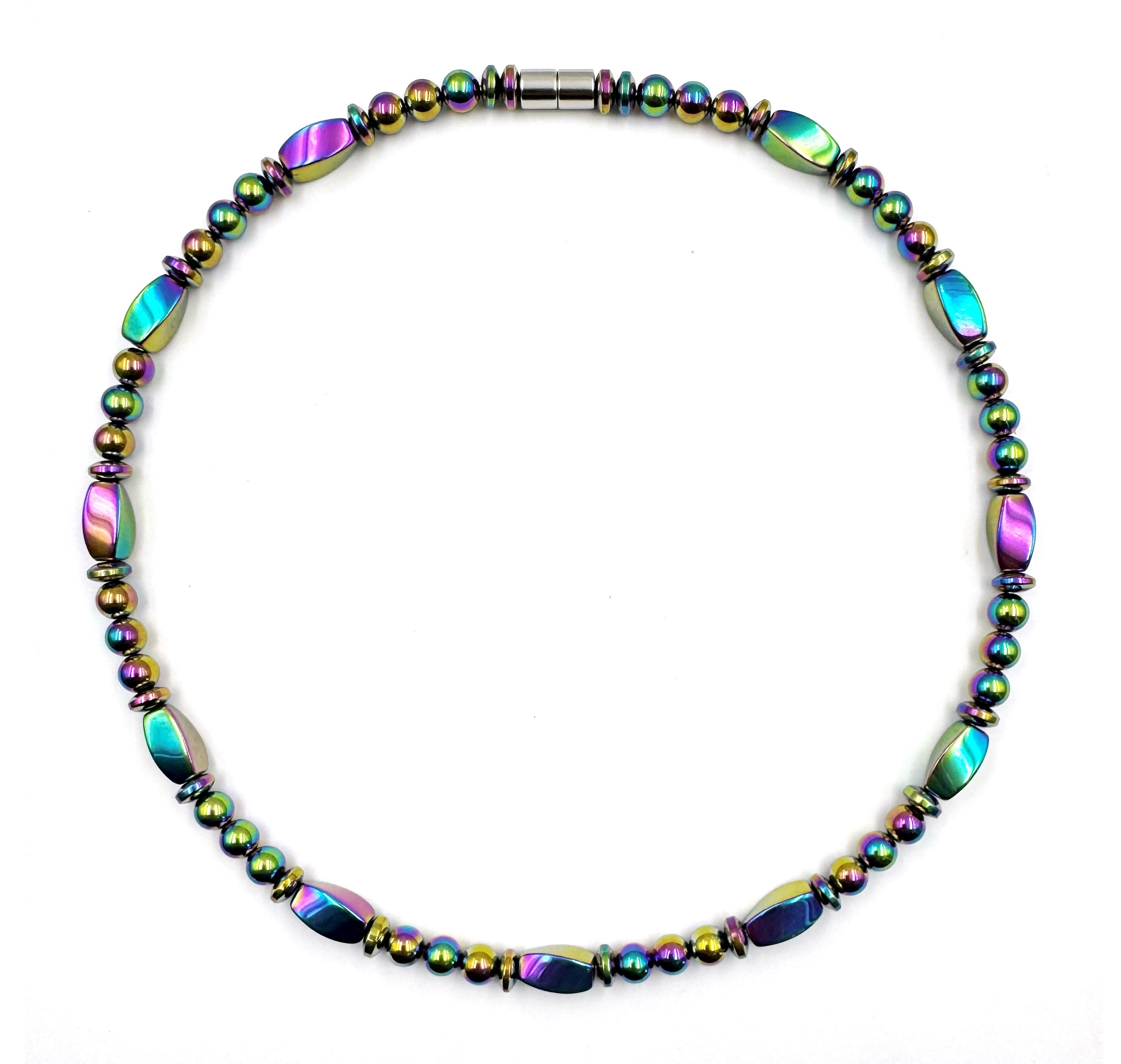 1 PC. All Iridescent Rainbow Magnetic Necklace #MN-0120