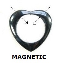 12 PC. MAGNETIC Open Heart Pendants With 2 Holes  For Making Necklaces #HMP-007