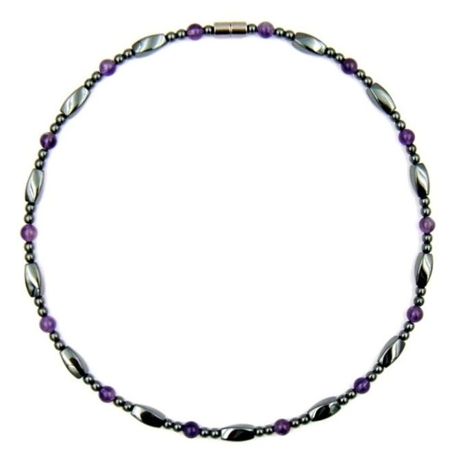 Amethyst Magnetic Therapy Necklace For Men And Women #MN-0132