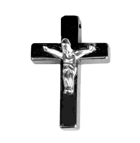 Dozen (12 PC.) 34x23mm Crucifix Hematite Cross Pendants #HP-100