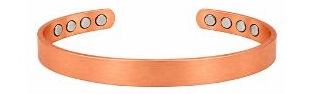 1/4" Petite Small-Size Mat Finish Cuff with 8 Magnets for smaller Wrist #MBG006Pt