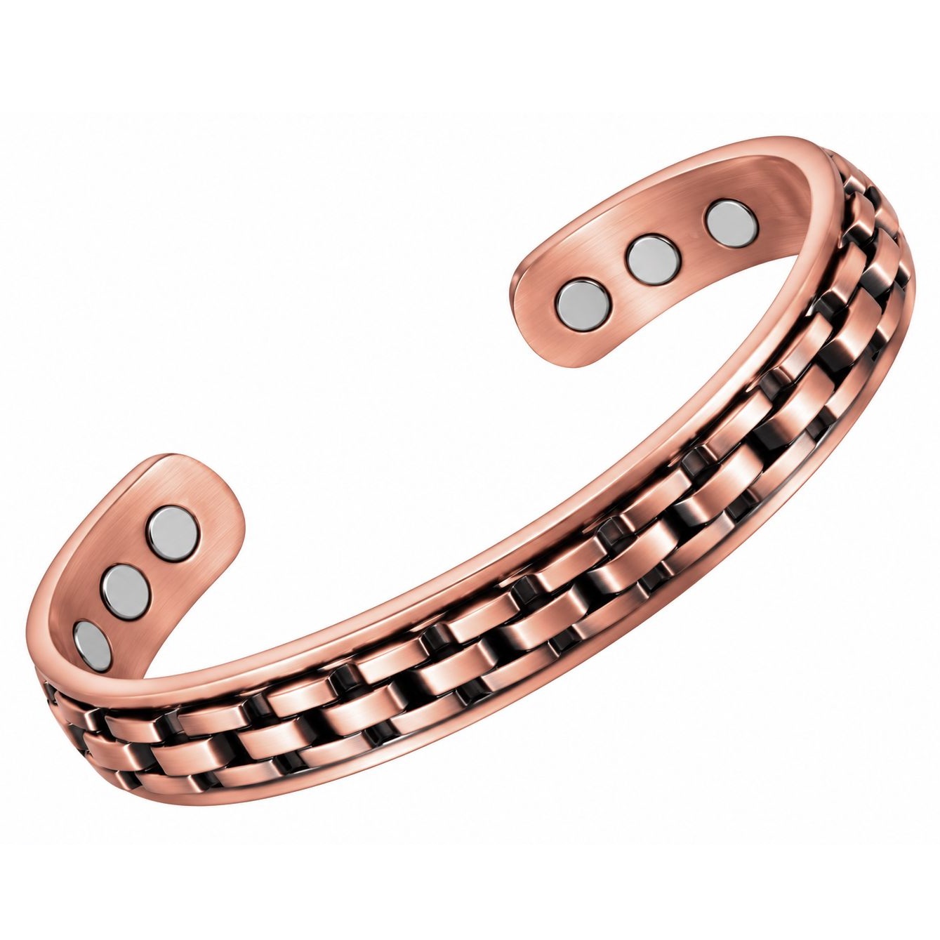 Chain Solid Copper Cuff Magnetic Bangle Bracelet - Unisex #MBG706