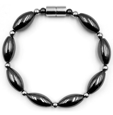 1 PC. Oval Hematite Magnetic Bracelet #MHB-705