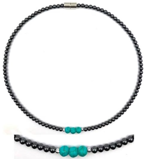 1 PC. Turquoise Magnetic Necklace for Women #MN-0018